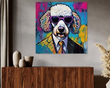 PopArt Poodle 01.9 van Blikvanger Schilderijen