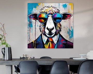 PopArt Schaap 01.58 van Blikvanger Schilderijen