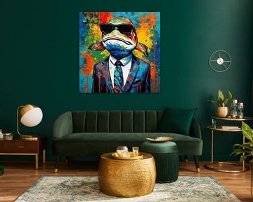 Pop Art Vis 01.74 van Blikvanger Schilderijen