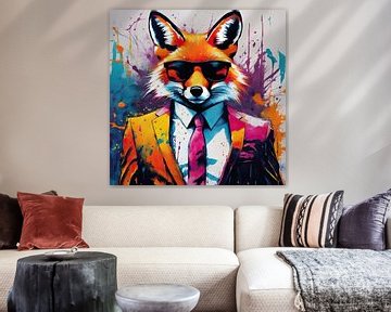 Pop Art Fox 02.15 sur Blikvanger Schilderijen