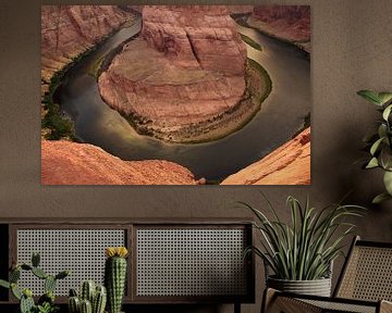 Looking down at Horseshoe Bend by Frank's Awesome Travels