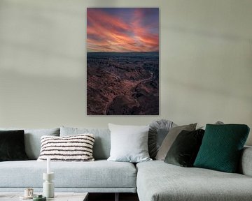 The Fish River Canyon bei Sonnenuntergang in Namibia, Afrika von Patrick Groß