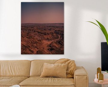 Le canyon de la Fish River au coucher du soleil en Namibie, Afrique sur Patrick Groß