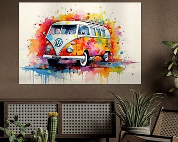 Volkswagen hippie bus sur Imagine