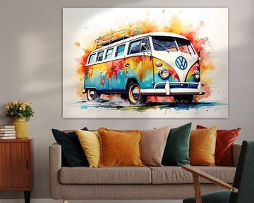 Volkswagen hippie bus sur Imagine