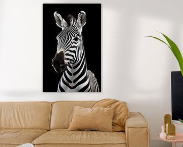 Zebra-Porträt von Bert Nijholt