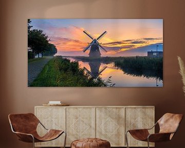 Panorama-Sonnenaufgang bei Crimson Mill von Henk Meijer Photography