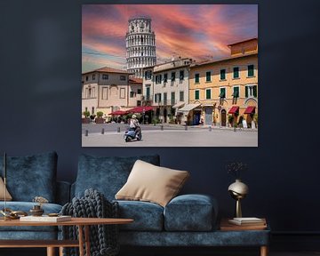 Stadsgezicht van Pisa met toren in het centrum van Animaflora PicsStock