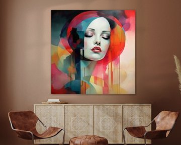 Colourful portrait "Art nouveau" by Studio Allee