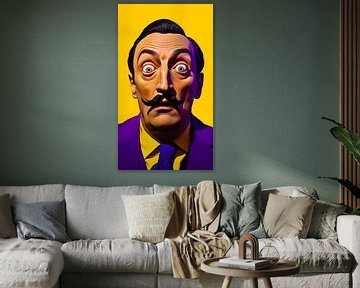 Salvador Dalí: Pop Art Paars van Surreal Media