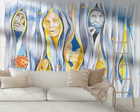 Voorbeeld van het werk in een kamer