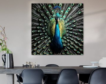 Peacock in all its glory by Gert-Jan Siesling