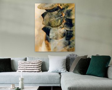 Eucalyptus on Warm Beige by Mad Dog Art