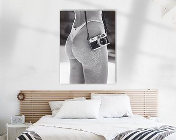 Female Body Curves and Camera Photograph Art Print by Dagmar Pels