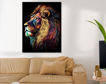 Colorful Lion, Illustration V2 by drdigitaldesign