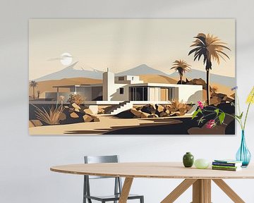 Bungalow moderne sur l'île espagnole de Lanzarote sur Vlindertuin Art