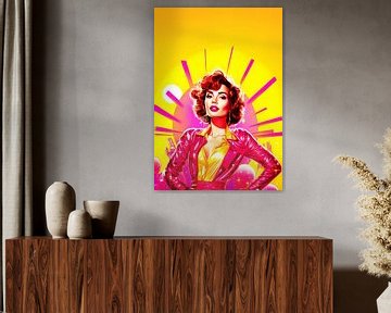 Pop Colour Art: Classic Woman 1960s by Surreal Media