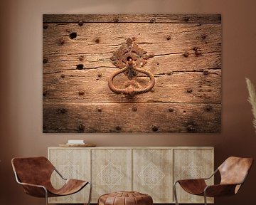 Old door with door knocker by Halma Fotografie
