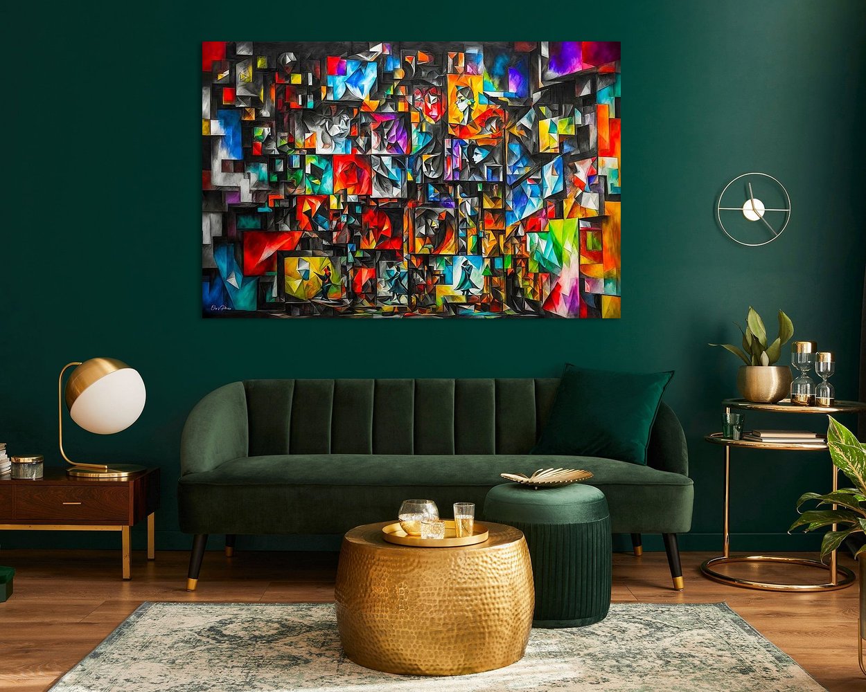 Voorbeeld van het werk in een kamer