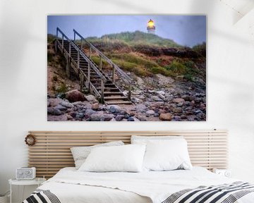 Hirtshals lighthouse, Denmark seen from the beach by Evert Jan Luchies