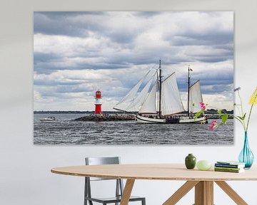 Zeilschepen op de Oostzee tijdens de Hanse Sail in Rostock