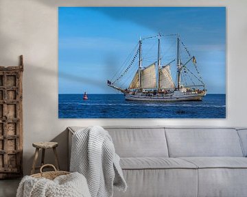 Sailing ships on the Baltic Sea during the Hanse Sail in Rostock by Rico Ködder