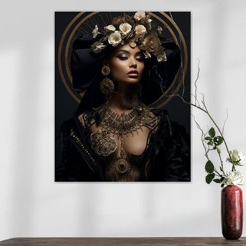 Modernes Porträt "Sinnliche Schönheit" von Carla Van Iersel