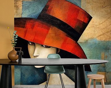 Woman with Hat 114.38 by Eye catching paintings