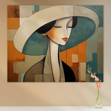 Vrouw met Hoed 118.68 van Blikvanger Schilderijen