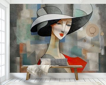 Lady with Hat 121.81 by Eye catching paintings