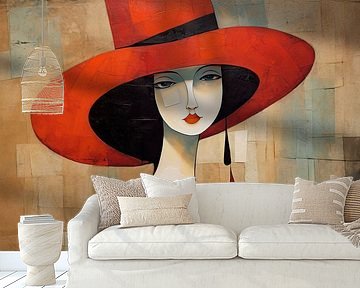 Woman with Hat 201.16 by Eye catching paintings