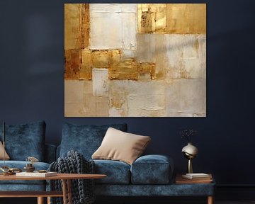 Abstract met goud | Abstract van Blikvanger Schilderijen