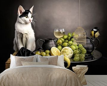 Still life white wine