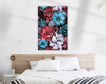 Fleurs motif botanique 20 #succulent sur JBJart Justyna Jaszke