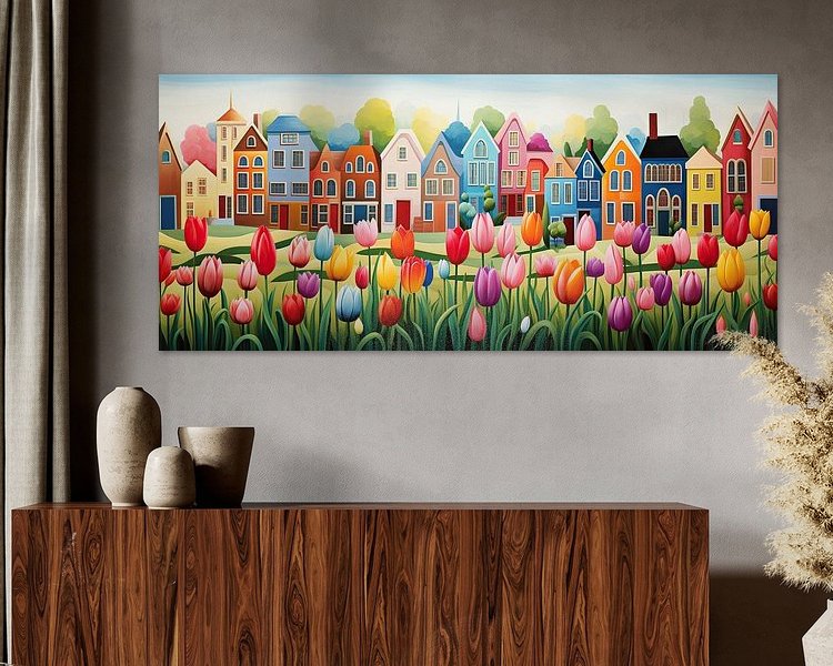 Voorbeeld van het werk in een kamer