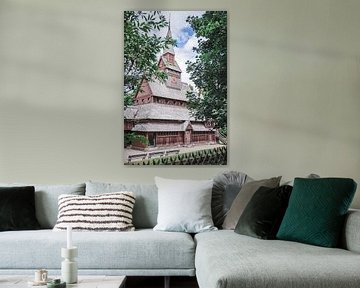 Die Gustav-Adolf-Stabkirche in Hahnenklee, Deutschland 1