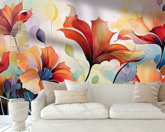 Voorbeeld van het werk in een kamer