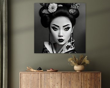 Sensueel portret van een Geisha van Brian Morgan