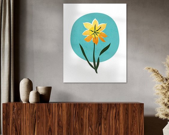 Voorbeeld van het werk in een kamer