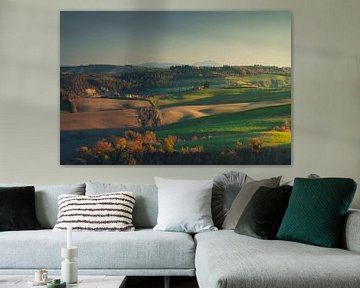 Herbstlandschaft in Crete Senesi. Asciano, Toskana von Stefano Orazzini