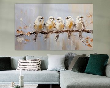 White golden birds van Bianca ter Riet