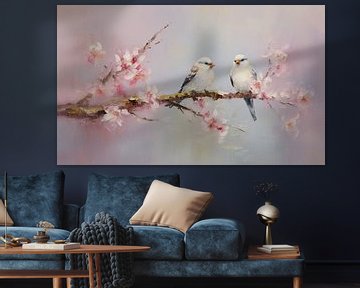White cherry blossom birds by Bianca ter Riet