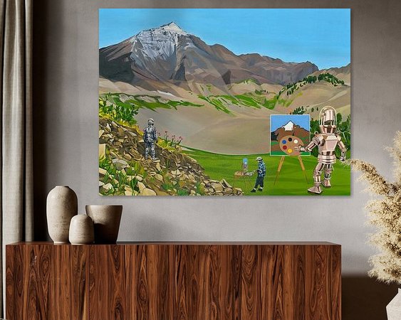 Voorbeeld van het werk in een kamer