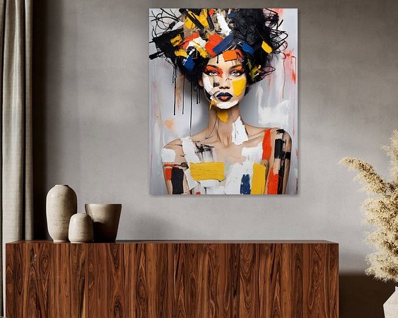 Voorbeeld van het werk in een kamer