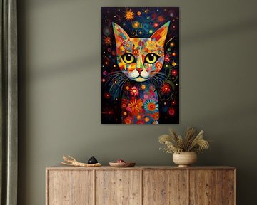 Cat Painting by Preet Lambon