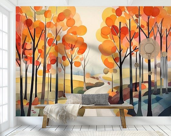 Voorbeeld van het werk in een kamer