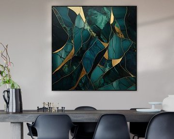 Art Deco Abstract: Marble Stained Glass by Surreal Media