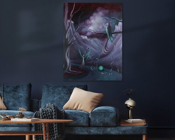 Voorbeeld van het werk in een kamer