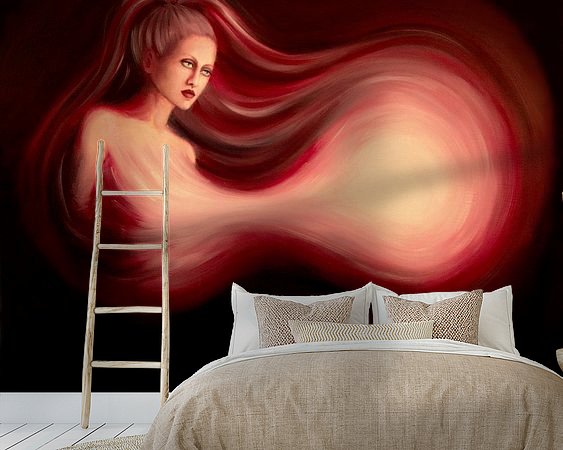 Voorbeeld van het werk in een kamer