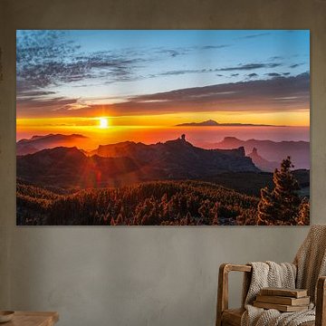 Spanien - Sonnenuntergang auf dem Pico de Las Nieves auf Gran Canaria (0042)